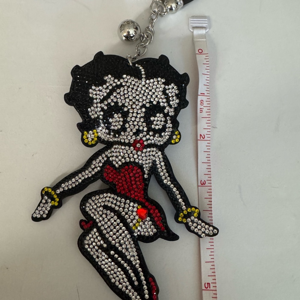 Betty Boop Rhinestone Keychain - Picture 2 of 2